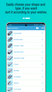 اسکرین شات 3 برنامه Metal Weight Calculator