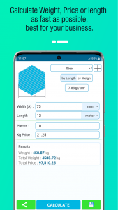 اسکرین شات برنامه Metal Weight Calculator 4