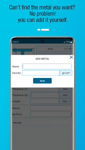 اسکرین شات 6 برنامه Metal Weight Calculator