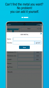 اسکرین شات برنامه Metal Weight Calculator 6