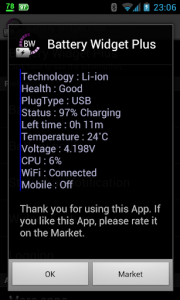 اسکرین شات برنامه Battery Widget 5
