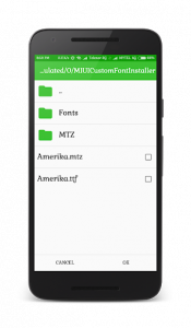 اسکرین شات برنامه MIUI Custom Font Installer 6