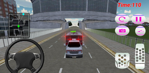 اسکرین شات بازی Pink Lady Ambulance Rescue 3D 1