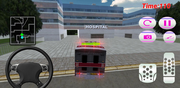 اسکرین شات بازی Pink Lady Ambulance Rescue 3D 4