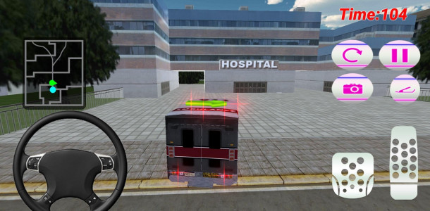 اسکرین شات بازی Pink Lady Ambulance Rescue 3D 5