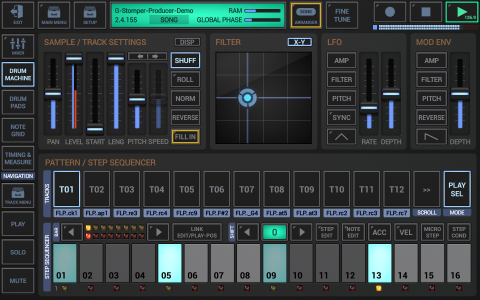 اسکرین شات 4 برنامه G-Stomper Producer Demo