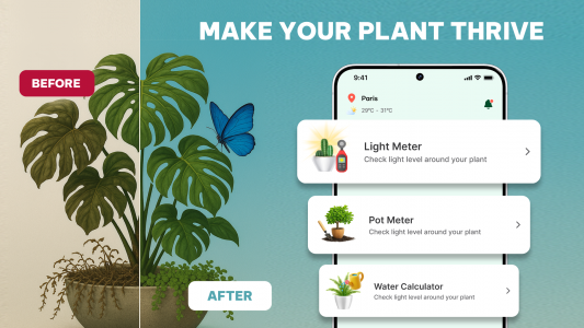 اسکرین شات 1 برنامه Leafly: Plant Identifier, Care