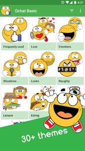 اسکرین شات برنامه Ochat Basic: 1000 text emoticons & emoji stickers 7