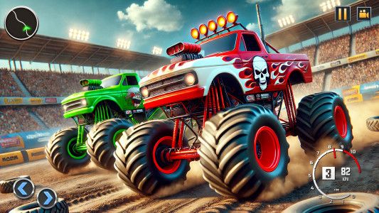اسکرین شات 4 برنامه Monster Truck Derby Games