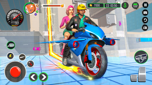 اسکرین شات 2 برنامه Flying Bike Driving Simulator