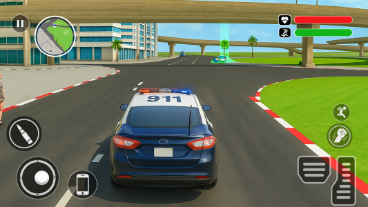 اسکرین شات 3 برنامه Police Patrol Car Chase Games
