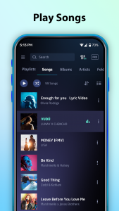 اسکرین شات 2 برنامه Music Player - MP3 Music App