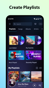 اسکرین شات 1 برنامه Music Player - MP3 Music App