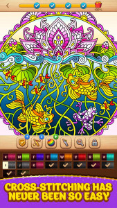 اسکرین شات 2 بازی Cross Stitch Coloring Mandala