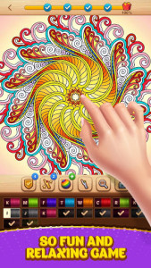 اسکرین شات بازی Cross Stitch Coloring Mandala 8