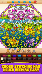 اسکرین شات بازی Cross Stitch Coloring Mandala 2