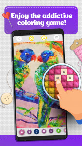 اسکرین شات بازی Cross Stitch Coloring Art 1