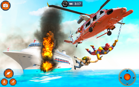 اسکرین شات برنامه Us Police Rescue Mission Speed Hero Superhero Game 2