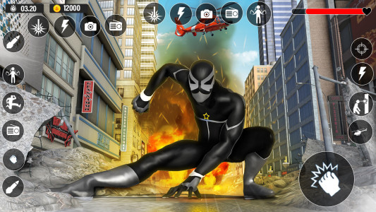 اسکرین شات 3 برنامه Superhero Spider Games Offline