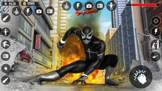 اسکرین شات 3 برنامه Superhero Spider Games Offline