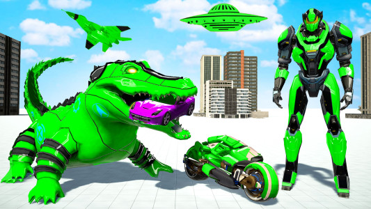 اسکرین شات 5 بازی Crocodile Robot Car Battle