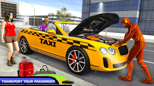 اسکرین شات بازی Superhero Car Games Taxi Games 4