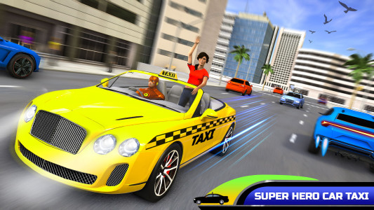 اسکرین شات بازی Superhero Car Games Taxi Games 3