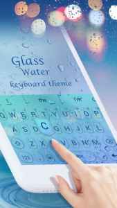 اسکرین شات برنامه 3D glass water keyboard theme 1