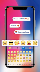 اسکرین شات برنامه Phone X Emoji Keyboard 2