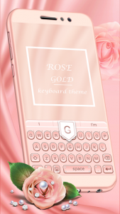 اسکرین شات برنامه Rose Gold keyboard for phone 8 1