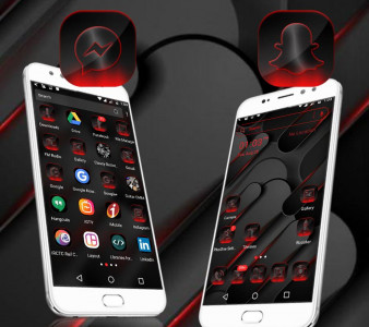 اسکرین شات برنامه Cool Black Launcher Theme 3