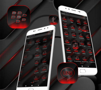 اسکرین شات 4 برنامه Cool Black Launcher Theme