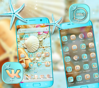 اسکرین شات 1 برنامه Sea Shell Launcher Theme