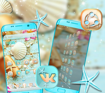اسکرین شات 2 برنامه Sea Shell Launcher Theme