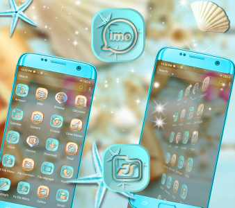 اسکرین شات 3 برنامه Sea Shell Launcher Theme
