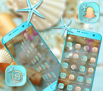 اسکرین شات 4 برنامه Sea Shell Launcher Theme