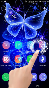 اسکرین شات برنامه Neon Butterfly Particle LWP 2