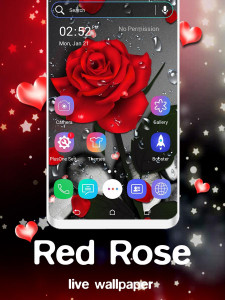 اسکرین شات برنامه Red Rose Particle LWP 1