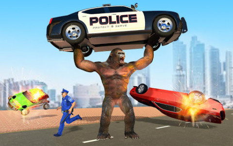 اسکرین شات برنامه Incredible Monster Gorilla Rampage: Animal Games 8