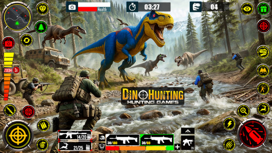 اسکرین شات 3 برنامه Wild Dino Hunting Gun Games