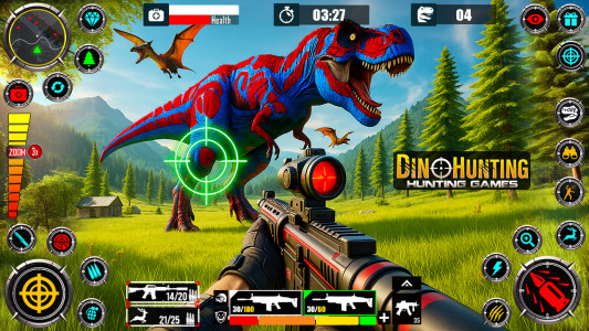 اسکرین شات 1 برنامه Wild Dinosaur Hunting Zoo Game
