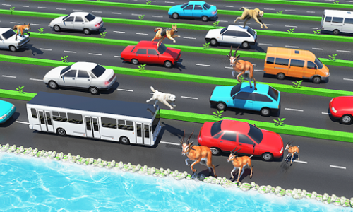 اسکرین شات بازی Animal Pets Traffic Highway Cross 1