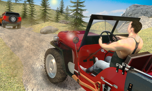 اسکرین شات بازی Offroad Long Trailer Truck Sim - Jeep Prado Games 2