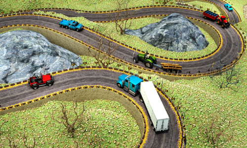 اسکرین شات بازی Offroad Long Trailer Truck Sim - Jeep Prado Games 1