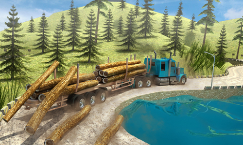 اسکرین شات بازی Offroad Long Trailer Truck Sim - Jeep Prado Games 3