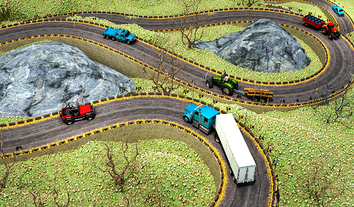 اسکرین شات بازی Offroad Long Trailer Truck Sim - Jeep Prado Games 4