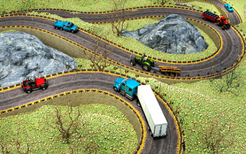 اسکرین شات بازی Offroad Long Trailer Truck Sim - Jeep Prado Games 7