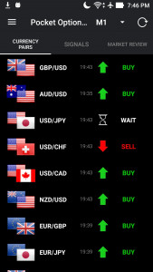 اسکرین شات برنامه Pocket Options Signals 1