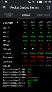 اسکرین شات برنامه Pocket Options Signals 3