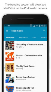 اسکرین شات برنامه Podomatic Podcast & Mix Player 2